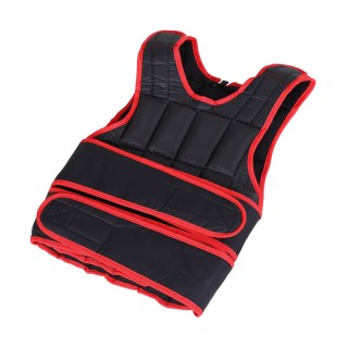 Ρυθμιζόμενο Γιλέκο με Βάρος 20 Kg Χρώματος Κόκκινο - Μαύρο HOMCOM A...