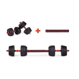 Ρυθμιζόμενο Σετ με Μπάρα Γυμναστικής και Αλτήρες 30 Kg 2 σε 1 Moder...