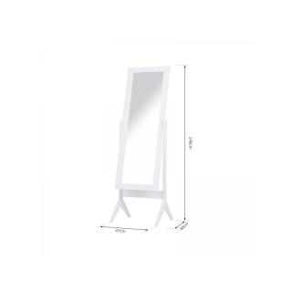 Ρυθμιζόμενος Επιδαπέδιος Ολόσωμος Καθρέφτης Χρώματος Λευκό HOMCOM 8...