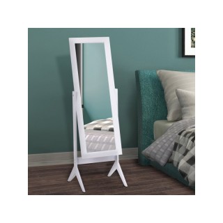 Ρυθμιζόμενος Επιδαπέδιος Ολόσωμος Καθρέφτης Χρώματος Λευκό HOMCOM 8... Ρυθμιζόμενος Επιδαπέδιος Ολόσωμος Καθρέφτης Χρώματος Λευκό HOMCOM 8...