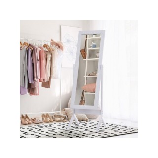 Ρυθμιζόμενος Επιδαπέδιος Ολόσωμος Καθρέφτης Χρώματος Λευκό HOMCOM 8... Ρυθμιζόμενος Επιδαπέδιος Ολόσωμος Καθρέφτης Χρώματος Λευκό HOMCOM 8...