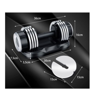 Ρυθμιζόμενος Αλτήρας 12.5 Kg με Βάση Costway FH10051EA Ρυθμιζόμενος Αλτήρας 12.5 Kg με Βάση Costway FH10051EA