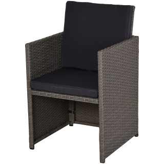 Outsunny Σετ Έπιπλα κήπου εξωτερικού χώρου 9 τεμαχίων Τραπέζι με 4 ...