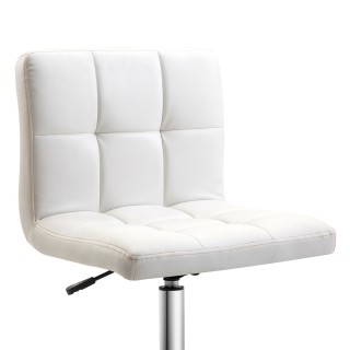 Ρυθμιζόμενη περιστρεφόμενη καρέκλα από συνθετικό δέρμα, λευκό 46 × ... Ρυθμιζόμενη περιστρεφόμενη καρέκλα από συνθετικό δέρμα, λευκό 46 × ...