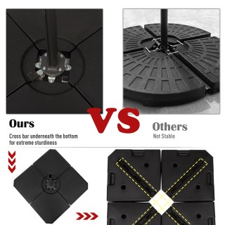 Βάση ομπρέλας Outsunny 4 τεμαχίων με δυνατότητα πλήρωσης με νερό ή ... Βάση ομπρέλας Outsunny 4 τεμαχίων με δυνατότητα πλήρωσης με νερό ή ...