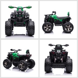 HOMCOM 12V Electric Kids Quad με λειτουργικούς προβολείς και πεντάλ...