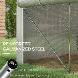 Θερμοκήπιο Outsunny 4x3m Tunnel με κάλυμμα πολυαιθυλενίου, πόρτα κα... Θερμοκήπιο Outsunny 4x3m Tunnel με κάλυμμα πολυαιθυλενίου, πόρτα κα...