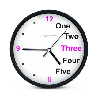 Ρολόι Τοίχου Χρώματος Μαύρο Esperanza Prague EHC014K Ρολόι Τοίχου Χρώματος Μαύρο Esperanza Prague EHC014K