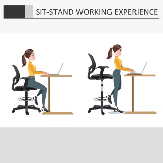 Καρέκλα γραφείου Vinsetto με ρυθμιζόμενο ύψος με μπράτσα, ρόδες και...