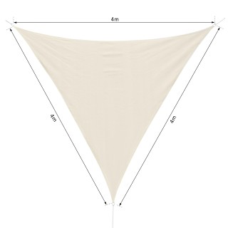 Outsunny Τριγωνική τέντα σε HDPE, Κρεμ, 4x4x4m 01-0620