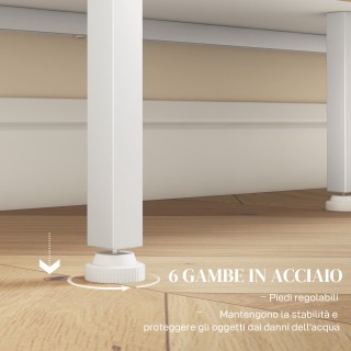 Ντουλάπι μπουφέ HOMCOM με 4 ανοιχτά ράφια και ντουλάπι, σε μοριοσαν...