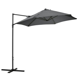 Outsunny Garden Parasol με περιστροφή 360° και πολυεστερικό κουβούκ...