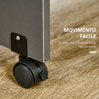 Τραπεζαρία HOMCOM Πτυσσόμενη ορθογώνια μοριοσανίδα με 2 συρτάρια, ν...