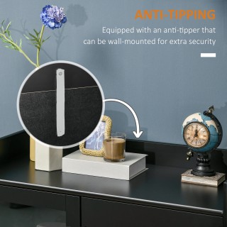 HOMCOM Ντουλάπι Δύο Πόρτες με Ρυθμιζόμενο Ράφι και Ανοιχτούς Χώρους...