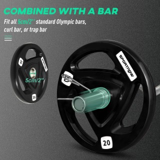 SPORTNOW Σετ 2 δίσκων βάρους 20 κιλών από ατσάλι με επίστρωση καουτ... SPORTNOW Σετ 2 δίσκων βάρους 20 κιλών από ατσάλι με επίστρωση καουτ...