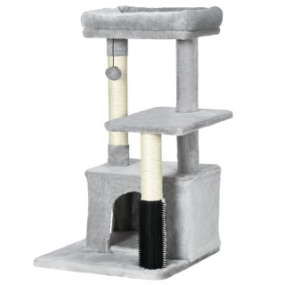 PawHut Multilevel Cat Scratching Tree with Bed and House, Λούτρινο ... PawHut Multilevel Cat Scratching Tree with Bed and House, Λούτρινο ...