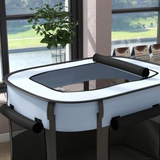 Παρκοκρέβατο PawHut για ζώα με 7 παράθυρα, 3 πόρτες και 2 τσάντες α...