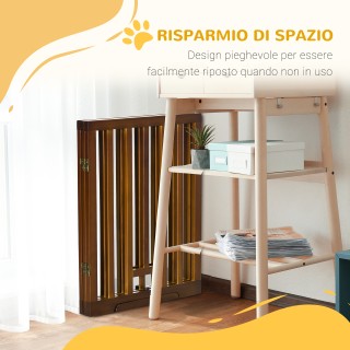 PawHut Πτυσσόμενη πύλη σκύλου με 3 πάνελ με αντιολισθητικά πόδια γι...