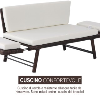 Outsunny 2θέσιος καναπές κήπου που μετατρέπεται σε PE Rattan Lounge... Outsunny 2θέσιος καναπές κήπου που μετατρέπεται σε PE Rattan Lounge...