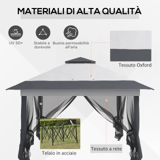 Outsunny Folding Gazebo 3,6x3,6m με αεραγωγούς και κουνουπιέρες, σε... Outsunny Folding Gazebo 3,6x3,6m με αεραγωγούς και κουνουπιέρες, σε...