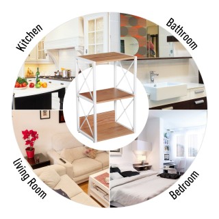 Homcom Ντουλάπα Βιβλιοθήκη 3 Ράφια με Λευκή Ατσάλινο Κατασκευή και ... Homcom Ντουλάπα Βιβλιοθήκη 3 Ράφια με Λευκή Ατσάλινο Κατασκευή και ...