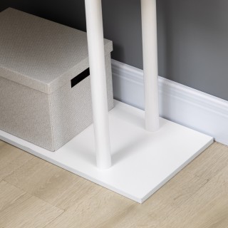 HOMCOM Μοντέρνο Γωνιακό Γραφείο Νοβιοσανίδας με Ράφι 4 Επιπέδων για...