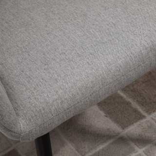 HOMCOM Σετ 2 Μοντέρνες Επενδυμένες Καρέκλες με Υφασμάτινο Κάλυμμα, ...