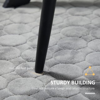 HOMCOM Σετ 2 καρέκλες κουζίνας με επένδυση και εξοικονόμηση χώρου μ...