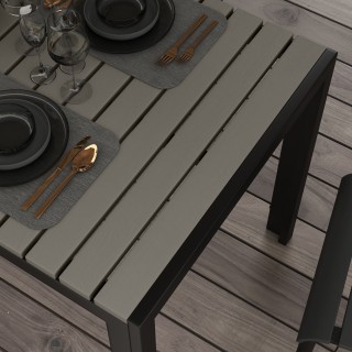 Outsunny Σετ κήπου με τραπέζι και 4 στοιβαζόμενες καρέκλες σε ατσάλ... Outsunny Σετ κήπου με τραπέζι και 4 στοιβαζόμενες καρέκλες σε ατσάλ...