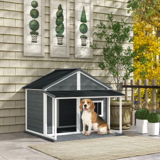PawHut Outdoor Dog Kennel με Βεράντα, Παράθυρο και Αδιάβροχη Οροφή,... PawHut Outdoor Dog Kennel με Βεράντα, Παράθυρο και Αδιάβροχη Οροφή,...