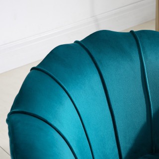 Πολυθρόνα HOMCOM Vintage Design σε πετρελαϊκό πράσινο βελούδο 833-961 Πολυθρόνα HOMCOM Vintage Design σε πετρελαϊκό πράσινο βελούδο 833-961