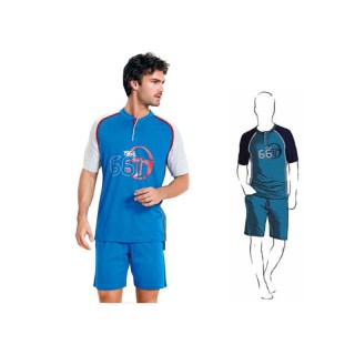 Ανδρική Καλοκαιρινή Πυτζάμα Sergio Tacchini Χρώματος Σκούρο Μπλε PG...
