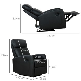 Homcom Εργονομική Ανακλινόμενη Πολυθρόνα Relax σε Eco-Leather, 65x9... Homcom Εργονομική Ανακλινόμενη Πολυθρόνα Relax σε Eco-Leather, 65x9...