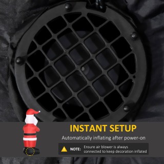 Outsunny Φουσκωτός Άγιος Βασίλης με δώρο, 3 φώτα LED και φουσκωτό, ...