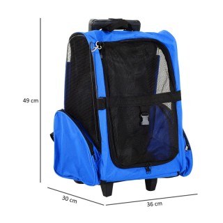 Σακίδιο Πλάτης - Τρόλεϊ για Μεταφορά Κατοικίδιων Χρώματος Μπλε PawH... Σακίδιο Πλάτης - Τρόλεϊ για Μεταφορά Κατοικίδιων Χρώματος Μπλε PawH...