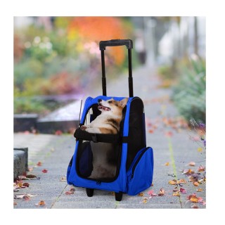 Σακίδιο Πλάτης - Τρόλεϊ για Μεταφορά Κατοικίδιων Χρώματος Μπλε PawH... Σακίδιο Πλάτης - Τρόλεϊ για Μεταφορά Κατοικίδιων Χρώματος Μπλε PawH...
