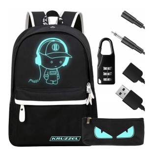 Σακίδιο Πλάτης με Ανακλαστικά και Θύρα Φόρτισης USB Kruzzel 19374 Σακίδιο Πλάτης με Ανακλαστικά και Θύρα Φόρτισης USB Kruzzel 19374