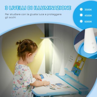 Σχολικό Γραφείο HOMCOM με Καρέκλα για Παιδιά 6-12 ετών Ρυθμιζόμενο ...