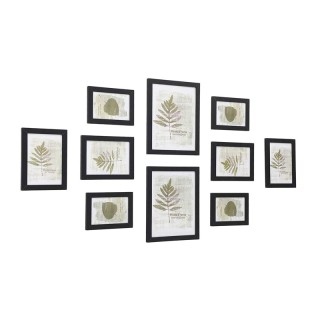 Σετ 10 Ξύλινες Κορνίζες σε Διαφορετικές Διαστάσεις Χρώματος Μαύρο S...