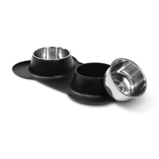 Σετ Ανοξείδωτα Μπολ Γεύματος με Βάση Σιλικόνης για Κατοικίδια Inkaz...