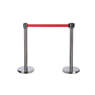 Σετ Διαχωριστικά Μεταλλικά Κολωνάκια με Ιμάντα 1.75 m 2 τμχ Hopplin...