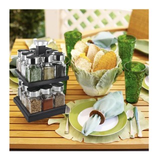 Σετ Δοχεία Μπαχαρικών με Περιστρεφόμενη Βάση 17 τμχ Cook Concept KB...