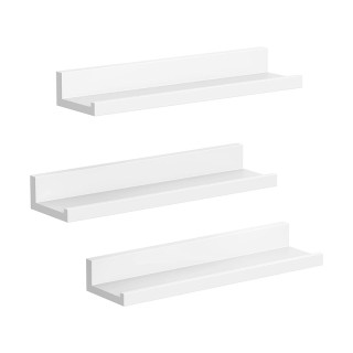 Σετ Επιτοίχια Ξύλινα Ράφια 38 x 10 x 5 cm 3 τμχ Songmics LWS38WT Σετ Επιτοίχια Ξύλινα Ράφια 38 x 10 x 5 cm 3 τμχ Songmics LWS38WT