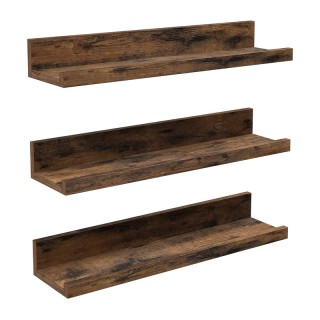 Σετ Επιτοίχια Ξύλινα Ράφια 38 x 10 x 5 cm 3 τμχ VASAGLE LWS037X01 Σετ Επιτοίχια Ξύλινα Ράφια 38 x 10 x 5 cm 3 τμχ VASAGLE LWS037X01