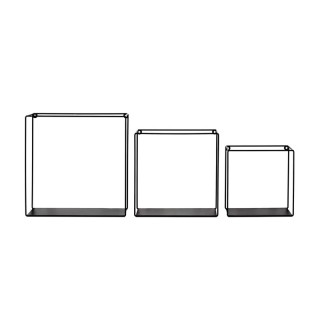 Σετ Επιτοίχια Μεταλλικά Ράφια 30 x 10 x 30 cm 3 τμχ Home Deco Facto...