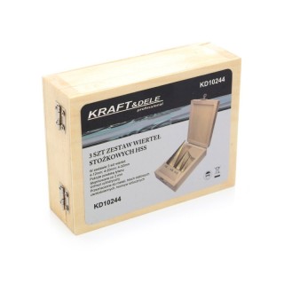 Σετ Κωνικά Τρυπάνια με Επίστρωση Τιτανίου HSS 3 τμχ Kraft&Dele KD-1... Σετ Κωνικά Τρυπάνια με Επίστρωση Τιτανίου HSS 3 τμχ Kraft&Dele KD-1...