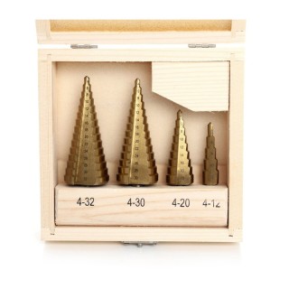 Σετ Κωνικά Τρυπάνια με Επίστρωση Τιτανίου HSS 4 τμχ TAGRED TA4037 Σετ Κωνικά Τρυπάνια με Επίστρωση Τιτανίου HSS 4 τμχ TAGRED TA4037