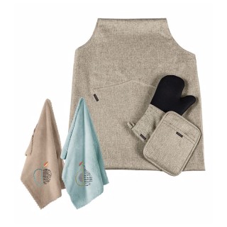 Σετ Κουζίνας με Ποδιά Πιάστρα και Ποτηρόπανα Cook 5 τμχ Taupe Guy L... Σετ Κουζίνας με Ποδιά Πιάστρα και Ποτηρόπανα Cook 5 τμχ Taupe Guy L...