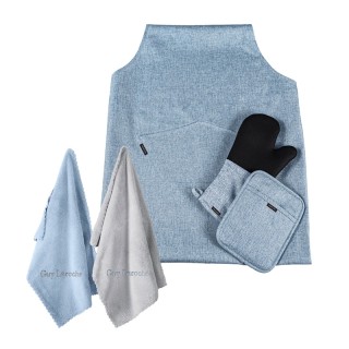 Σετ Κουζίνας με Ποδιά Πιάστρα και Ποτηρόπανα Cook 5 τμχ Μπλέ Guy La... Σετ Κουζίνας με Ποδιά Πιάστρα και Ποτηρόπανα Cook 5 τμχ Μπλέ Guy La...