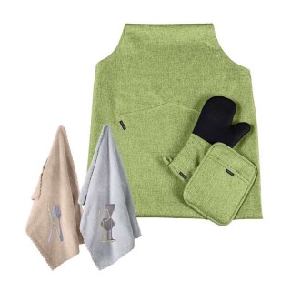 Σετ Κουζίνας με Ποδιά Πιάστρα και Ποτηρόπανα Cook 5 τμχ Green Guy L... Σετ Κουζίνας με Ποδιά Πιάστρα και Ποτηρόπανα Cook 5 τμχ Green Guy L...